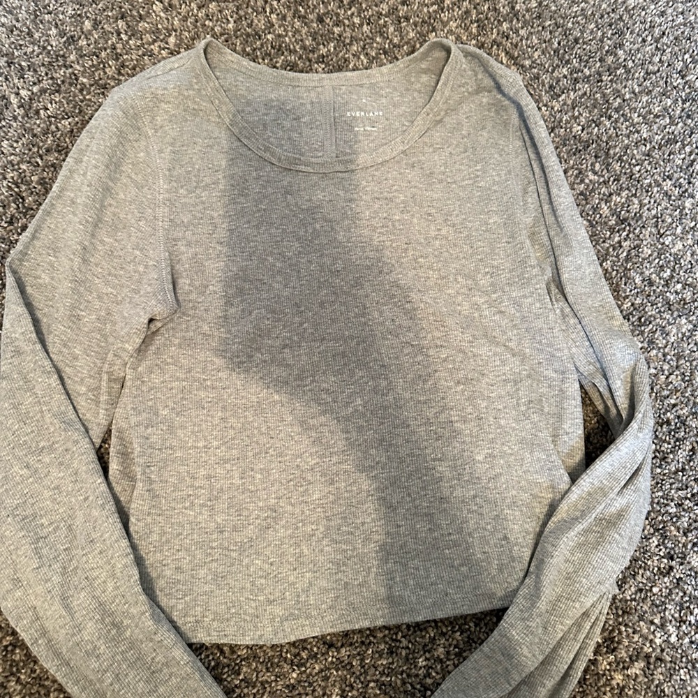 Everlane cropped microrib top